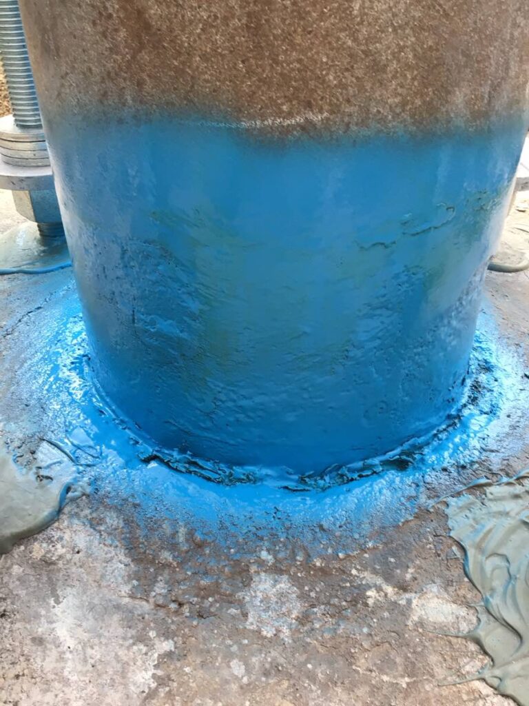 Bonifica della zona d’incastro del palo